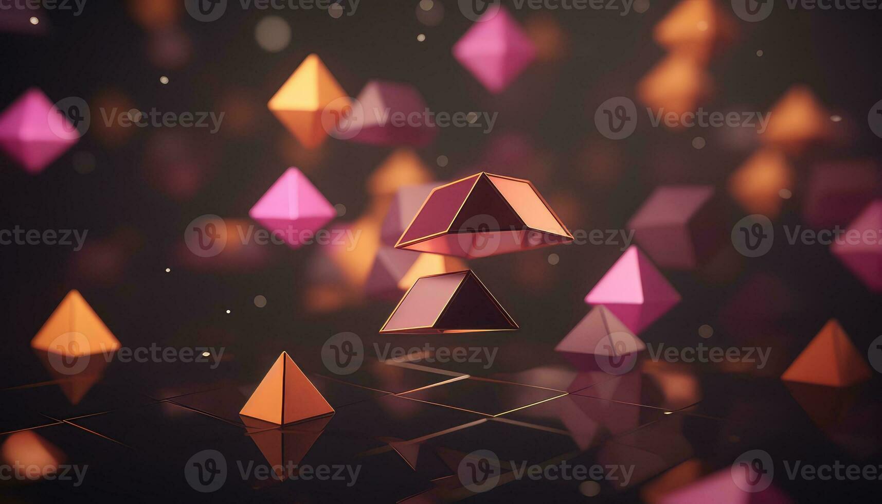 A Symphony of Random Abstract Shapes AI generated photo