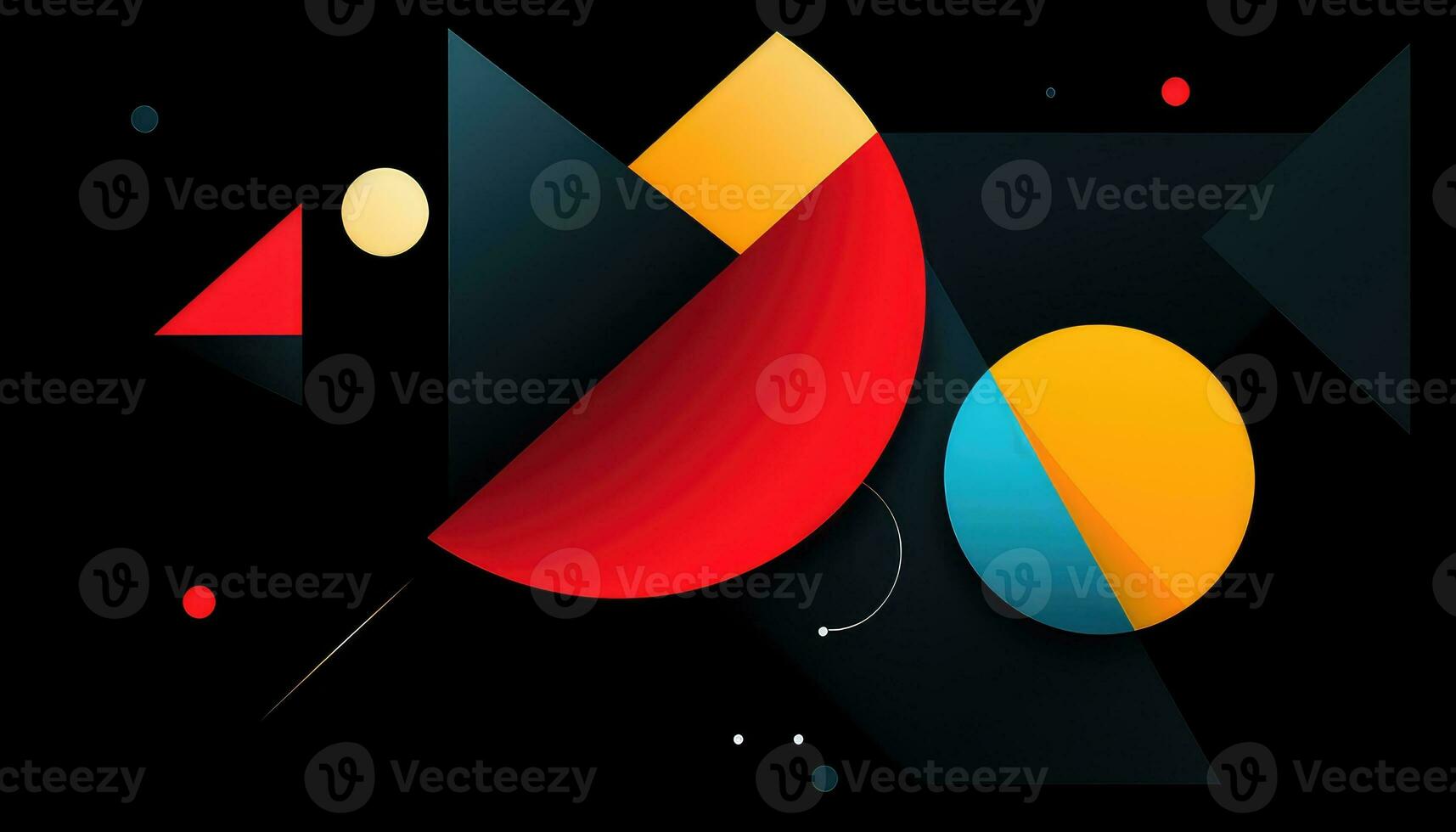 A Symphony of Random Abstract Shapes AI generated photo