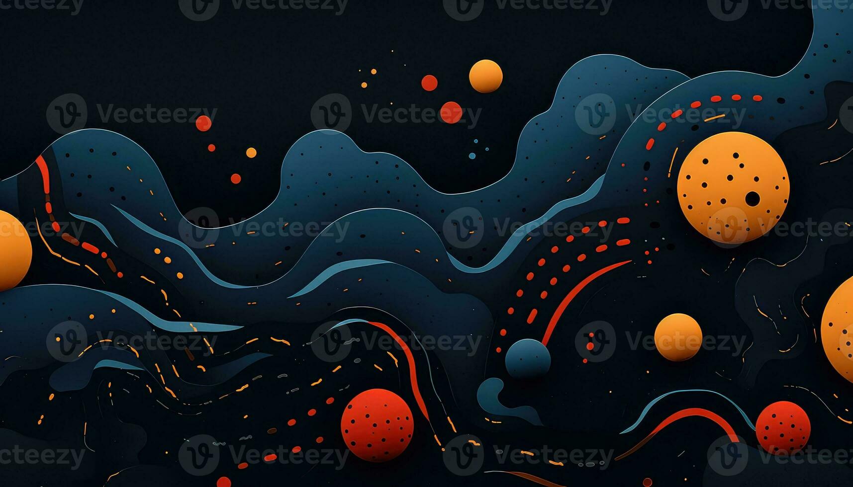 A Symphony of Random Abstract Shapes AI generated photo