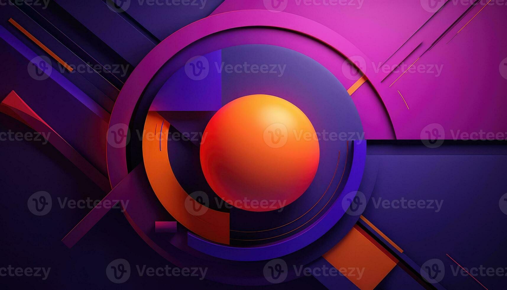 A Symphony of Random Abstract Shapes AI generated photo