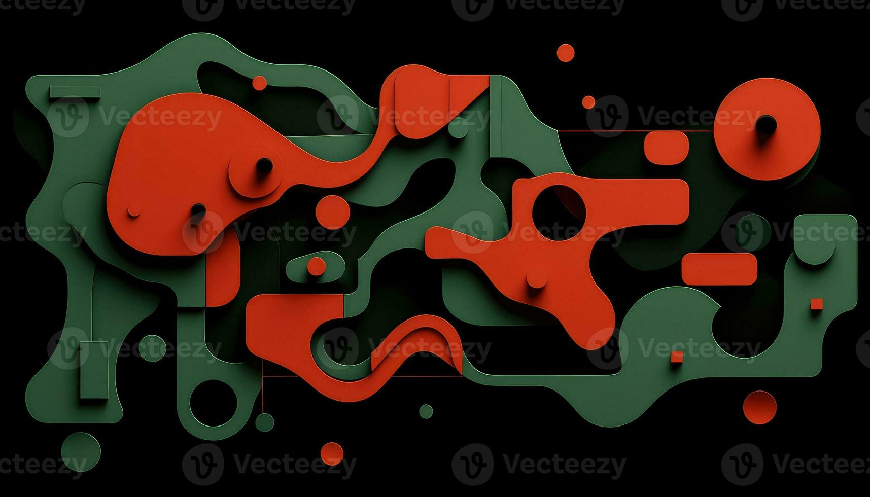 A Symphony of Random Abstract Shapes AI generated photo