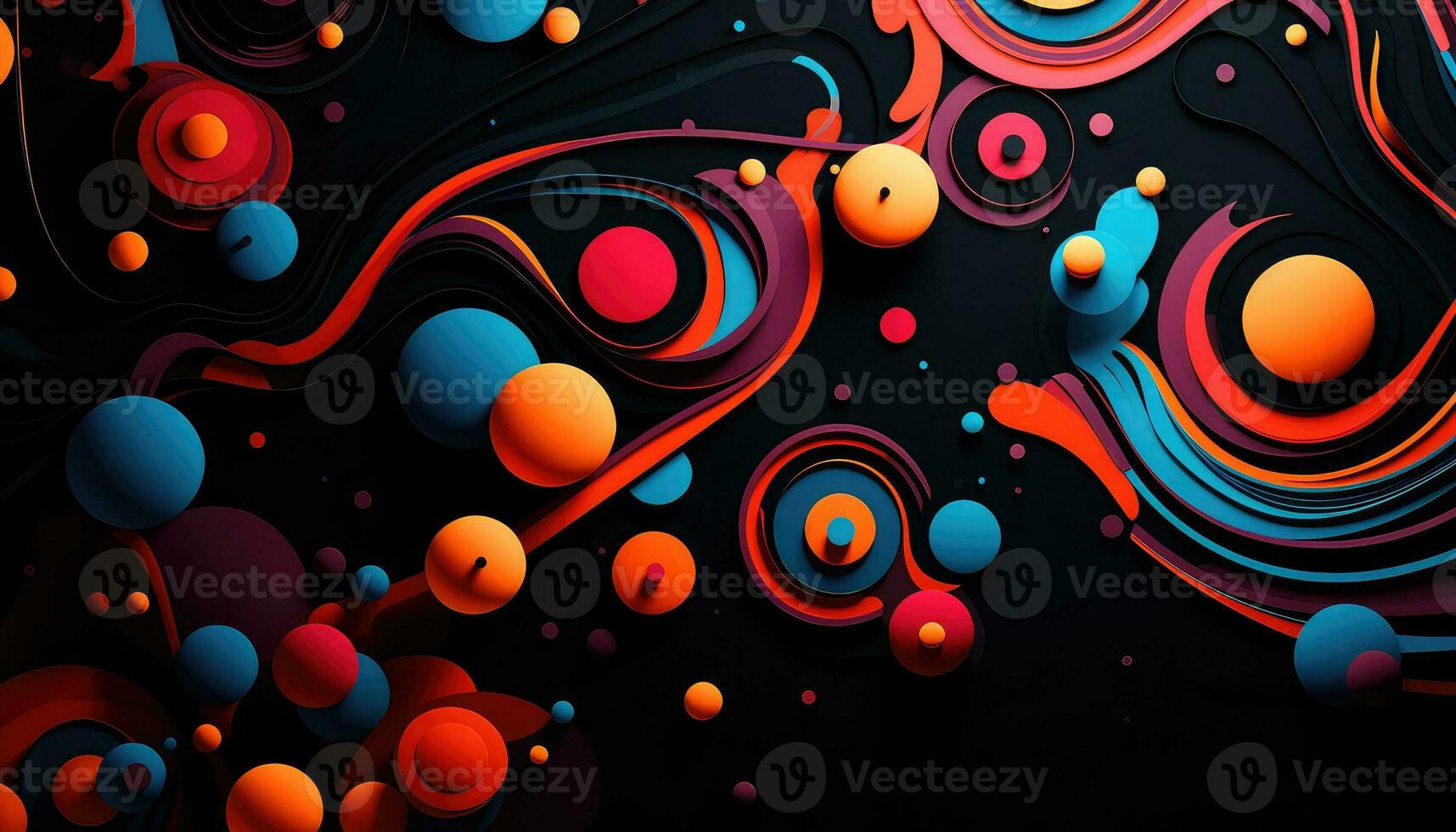 A Symphony of Random Abstract Shapes AI generated photo