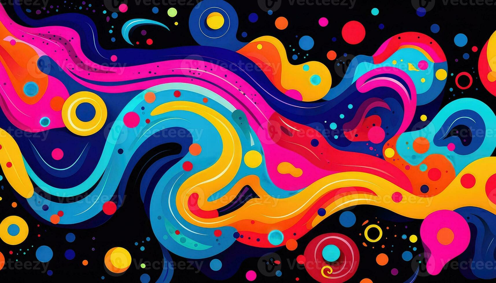 A Symphony of Random Abstract Shapes AI generated photo