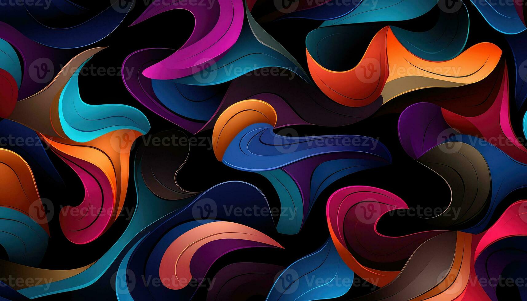 Exploring the Beauty of Random Abstract Forms AI generated photo