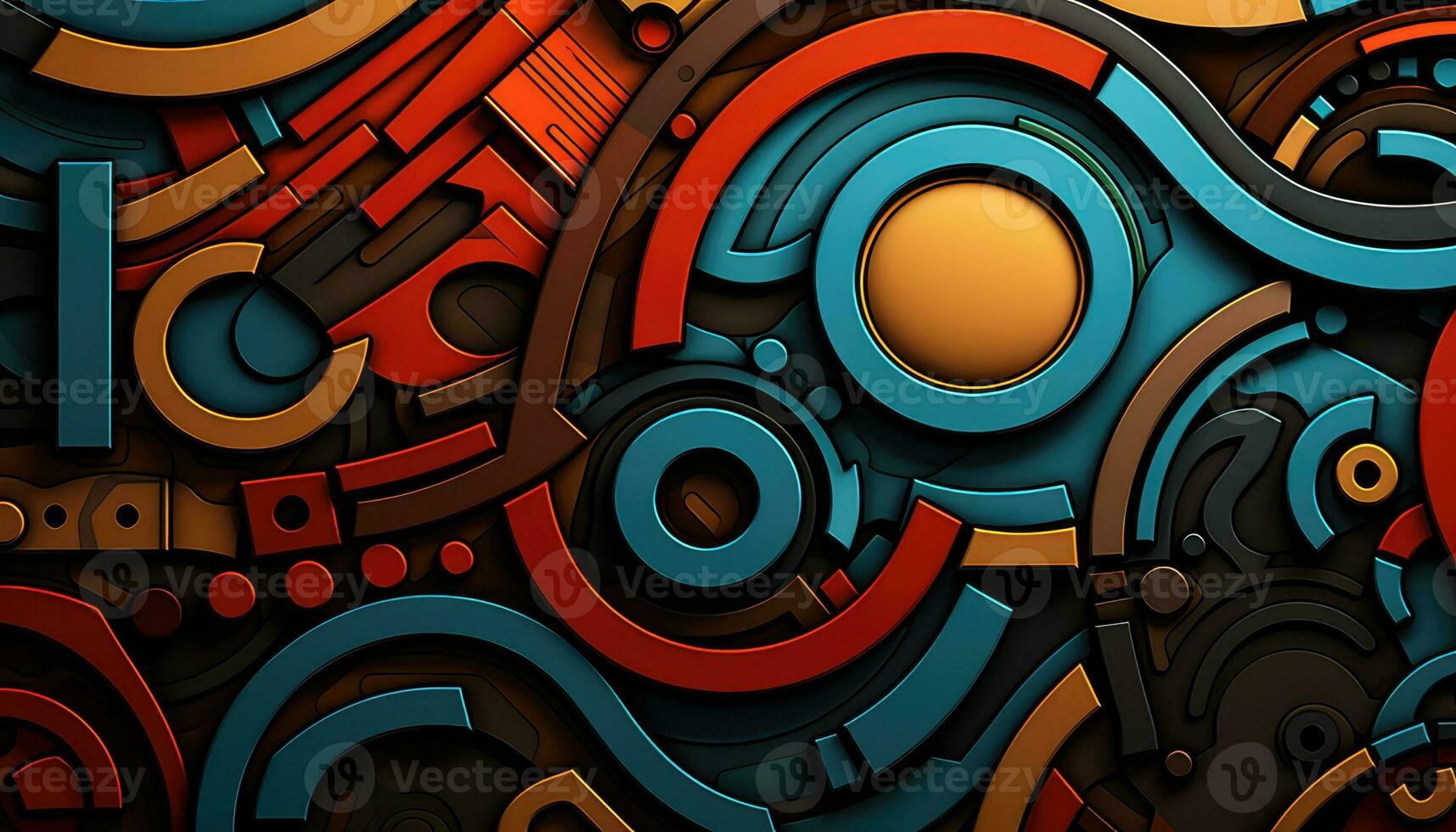 Exploring the Beauty of Random Abstract Forms AI generated photo