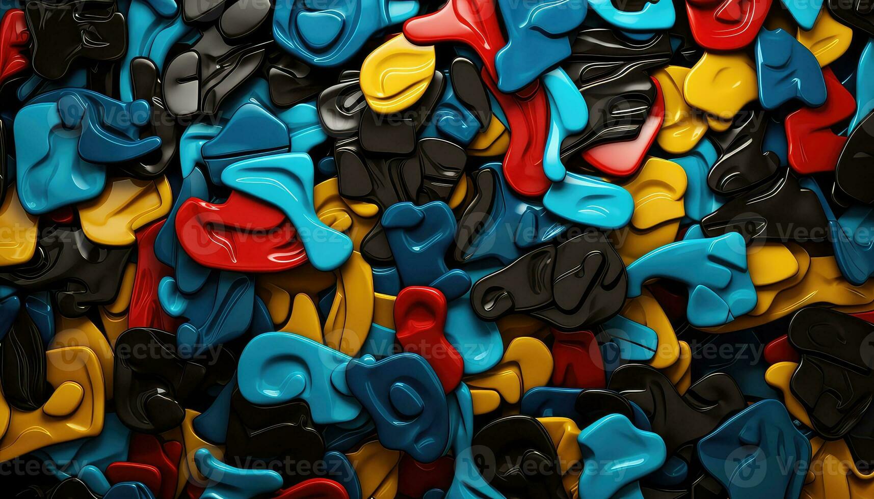 Exploring the Beauty of Random Abstract Forms AI generated photo