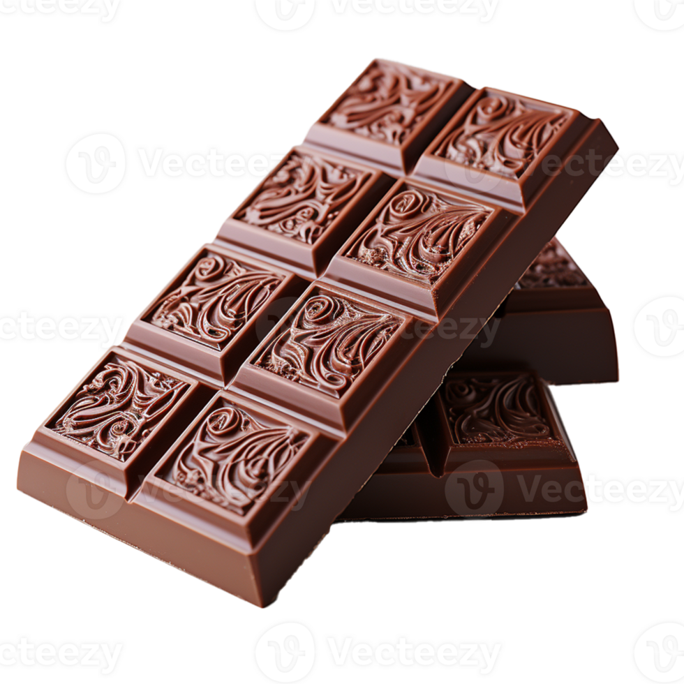 AI Generative chocolate bar on transparent background , AI generative png