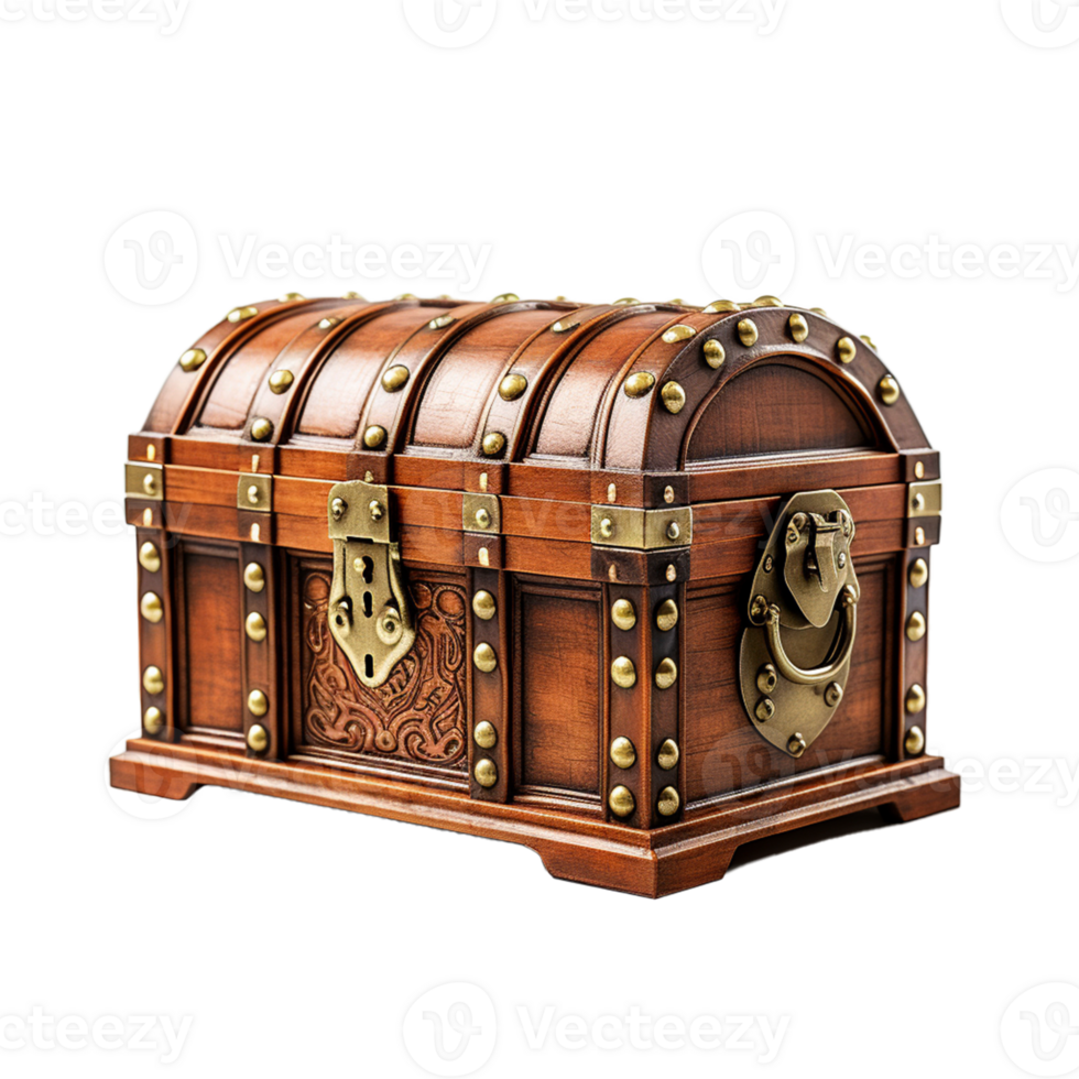 AI Generative treasure box  on transparent background  AI generative png