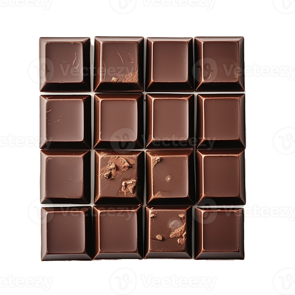 AI Generative chocolate bar on transparent background , AI generative png