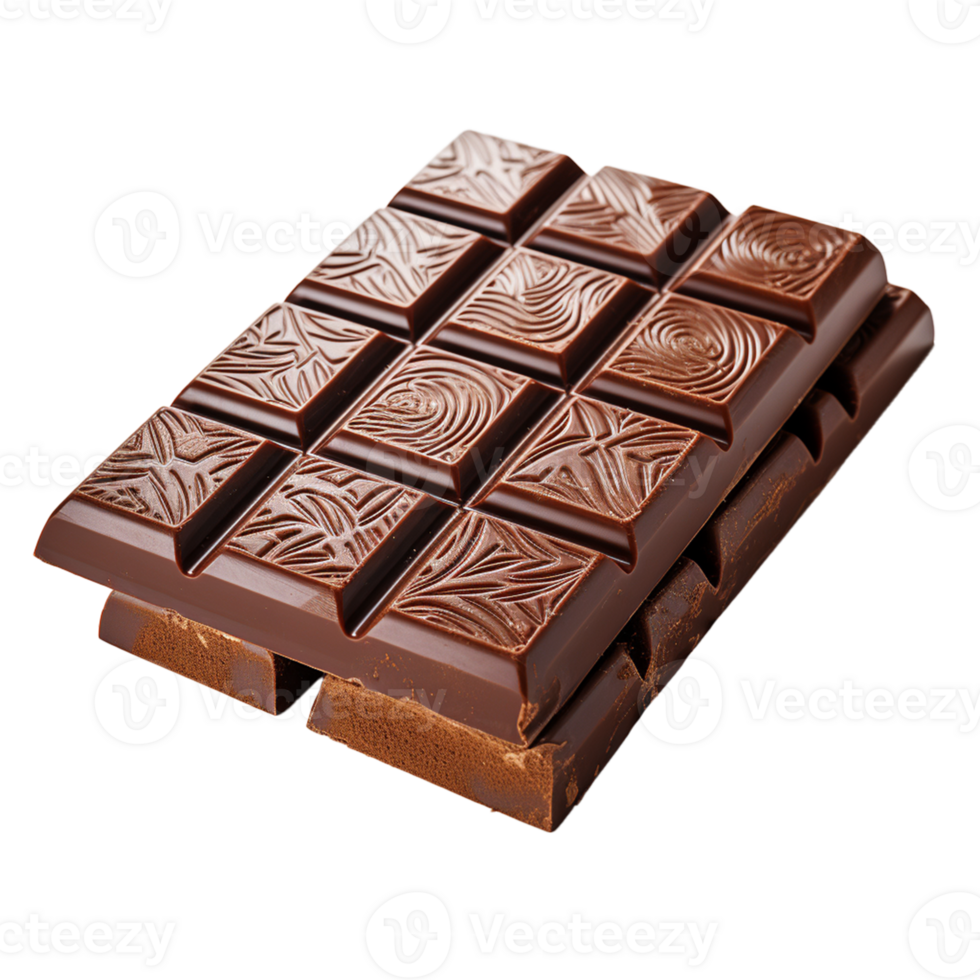 AI Generative chocolate bar on transparent background , AI generative png
