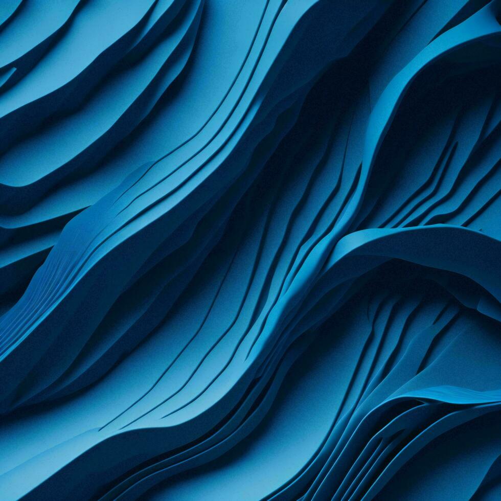 Abstract blue wave background - AI Generative photo