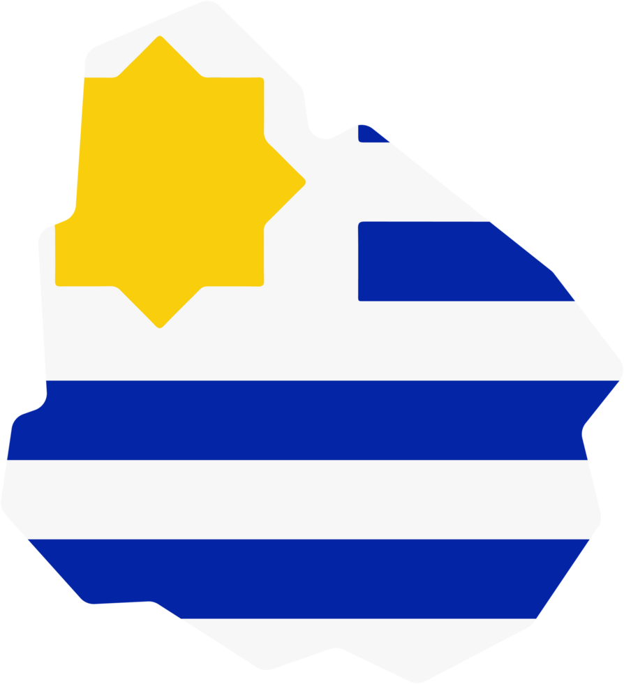 drawing of uruguay flag map. png