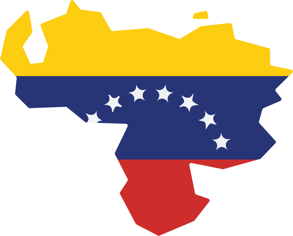 dessin de Venezuela drapeau carte. png