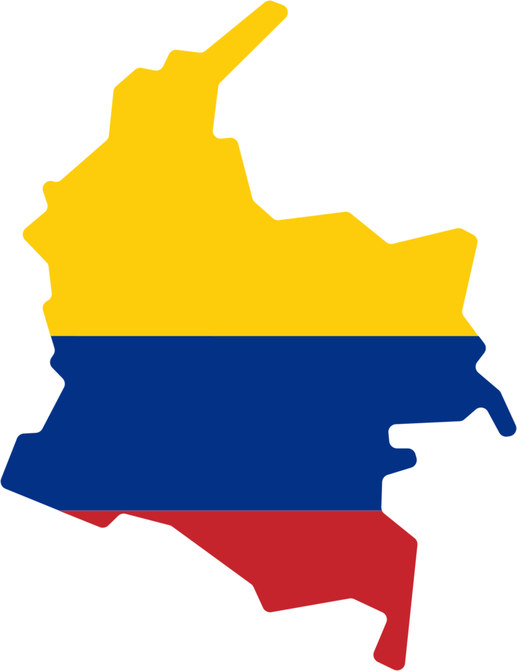 drawing of colombia flag map. png