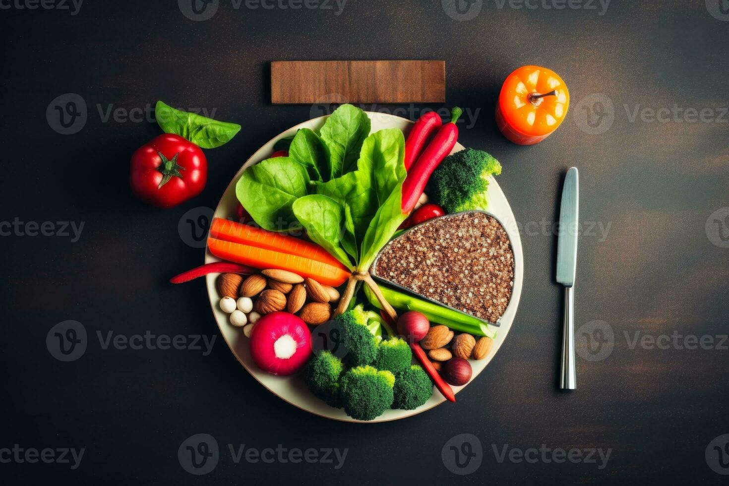 A diet concept for loosing weight.AI Generative photo