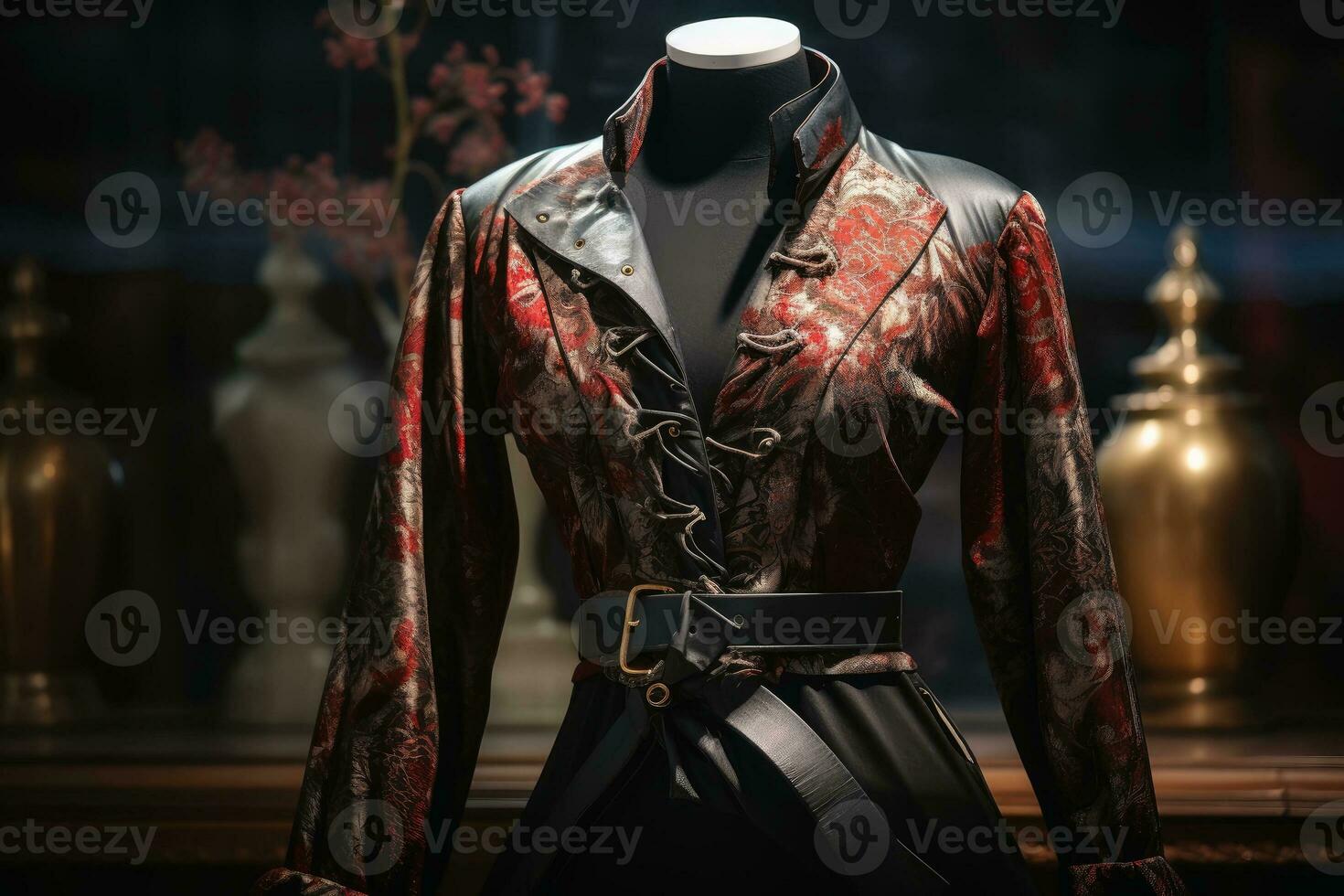 Sensual fashion on A Mannequin displayed in a shop window. AI generative photo