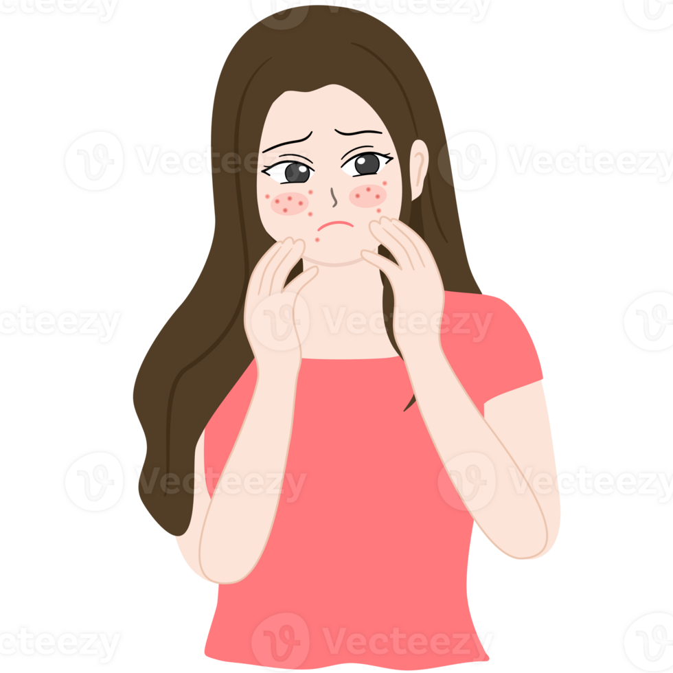 teniendo acnes clipart png