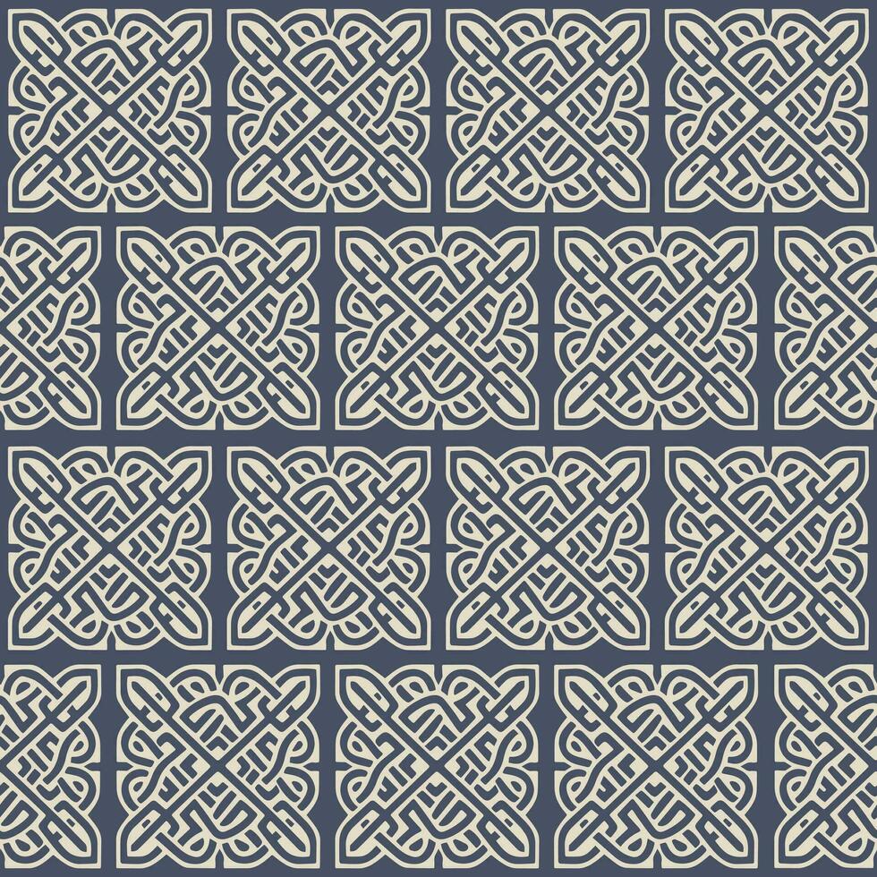 Celtic seamless pattern. Abstract vintage geometric wallpaper. Vector illustration.