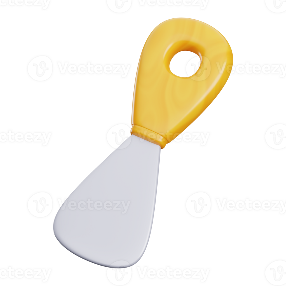 3D Putty Knife Illustration png