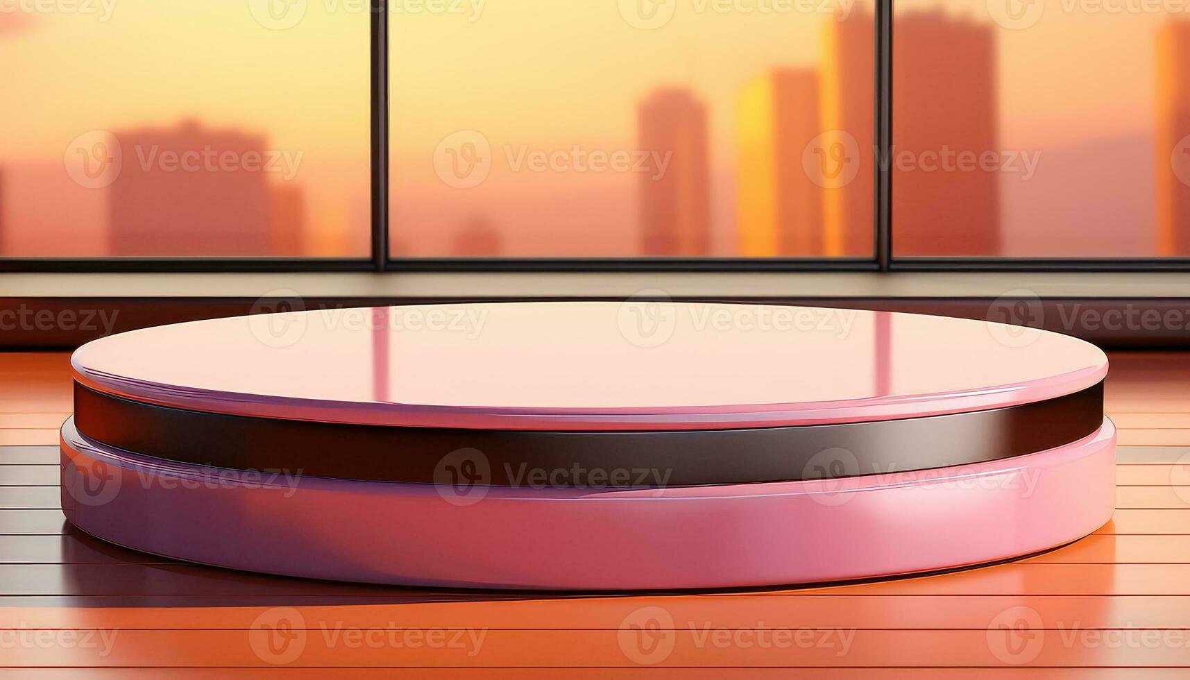 Realistic Podium on Pastel Jelly Texture AI generated photo