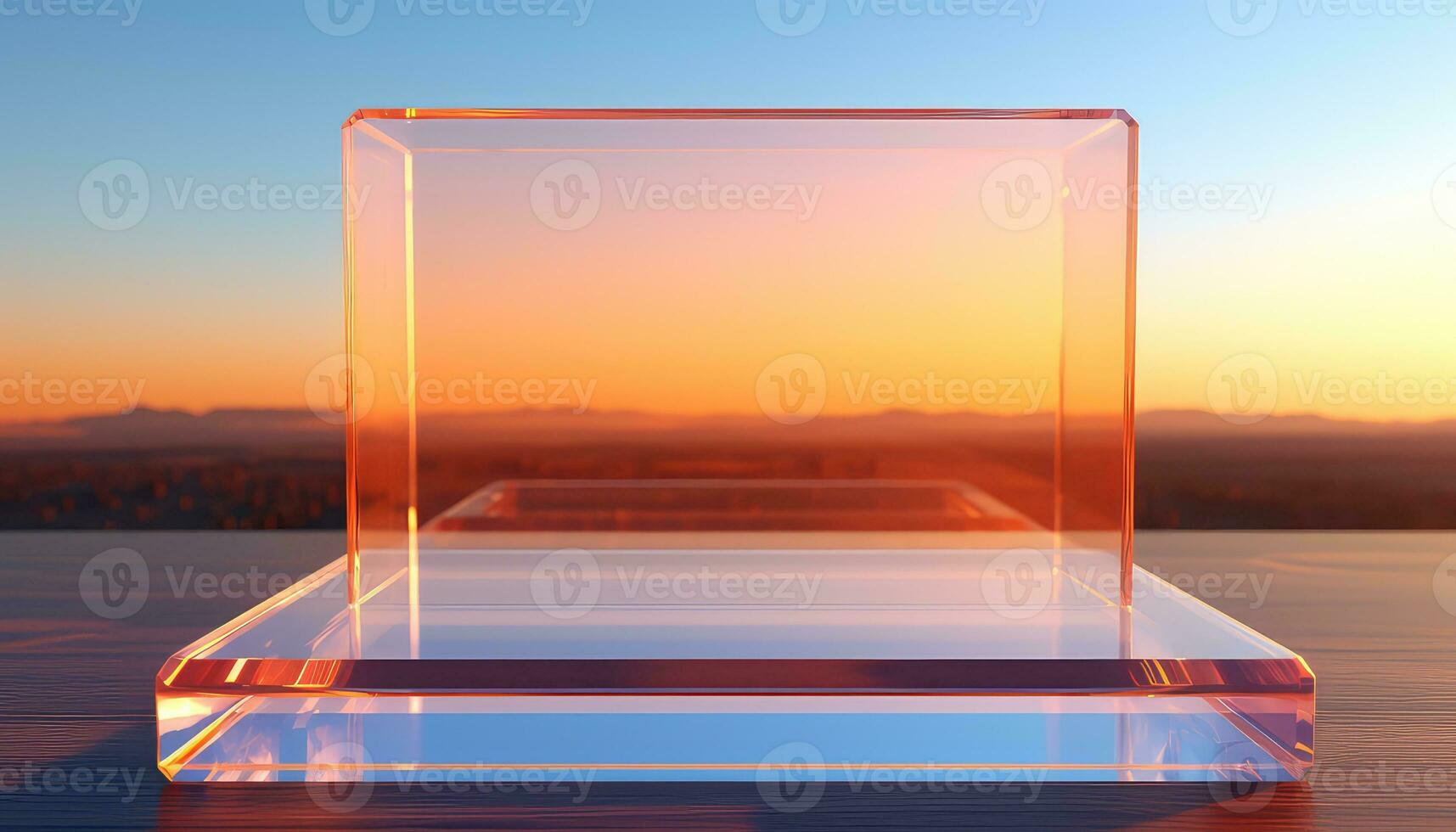 Realistic Podium on Pastel Jelly Texture AI generated photo