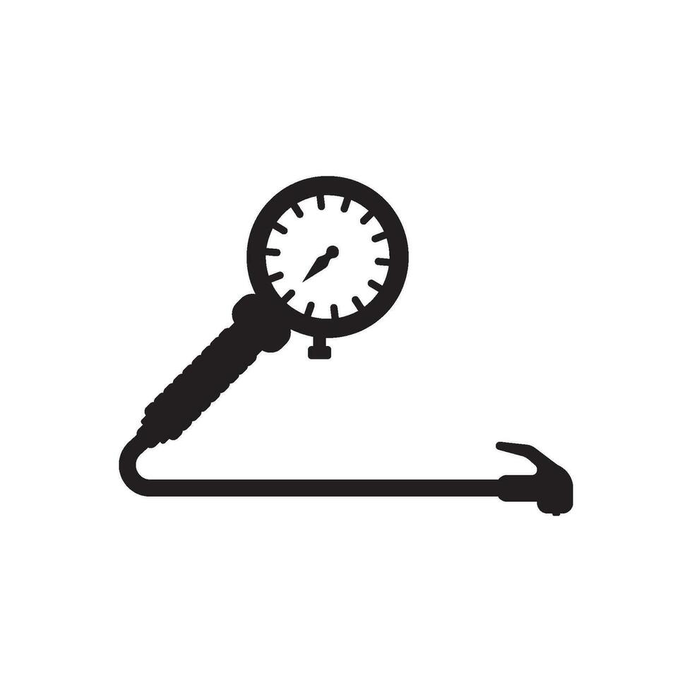Tire pressure gauge icon logo vector illustration design template.