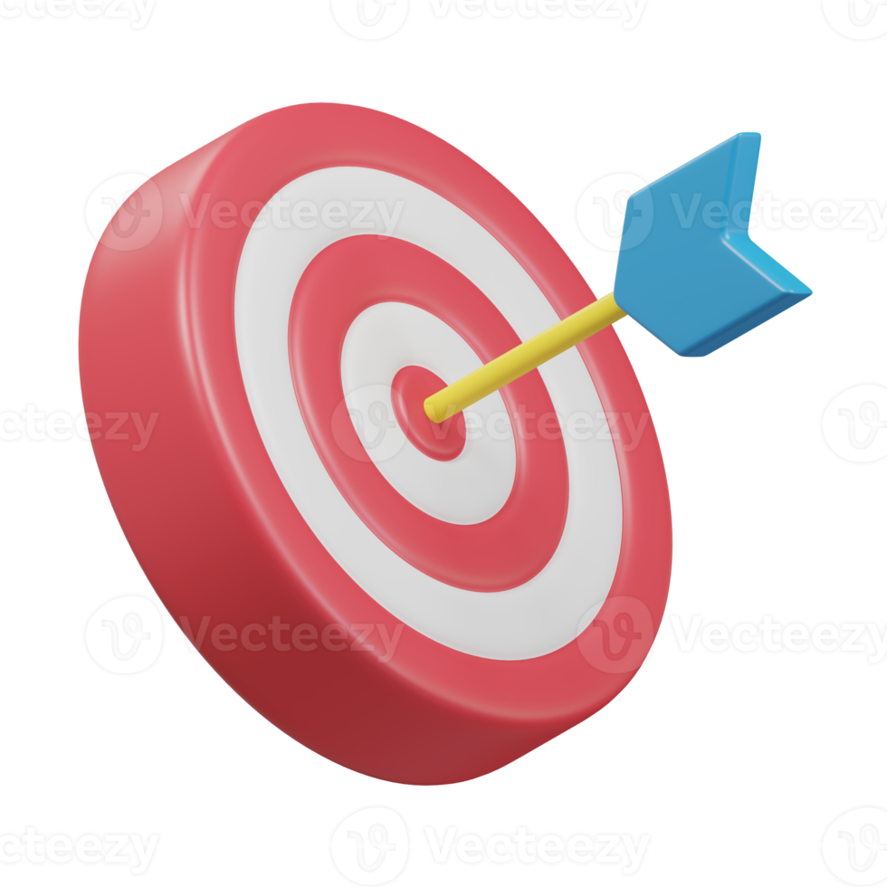 Target icon 3d render illustration png