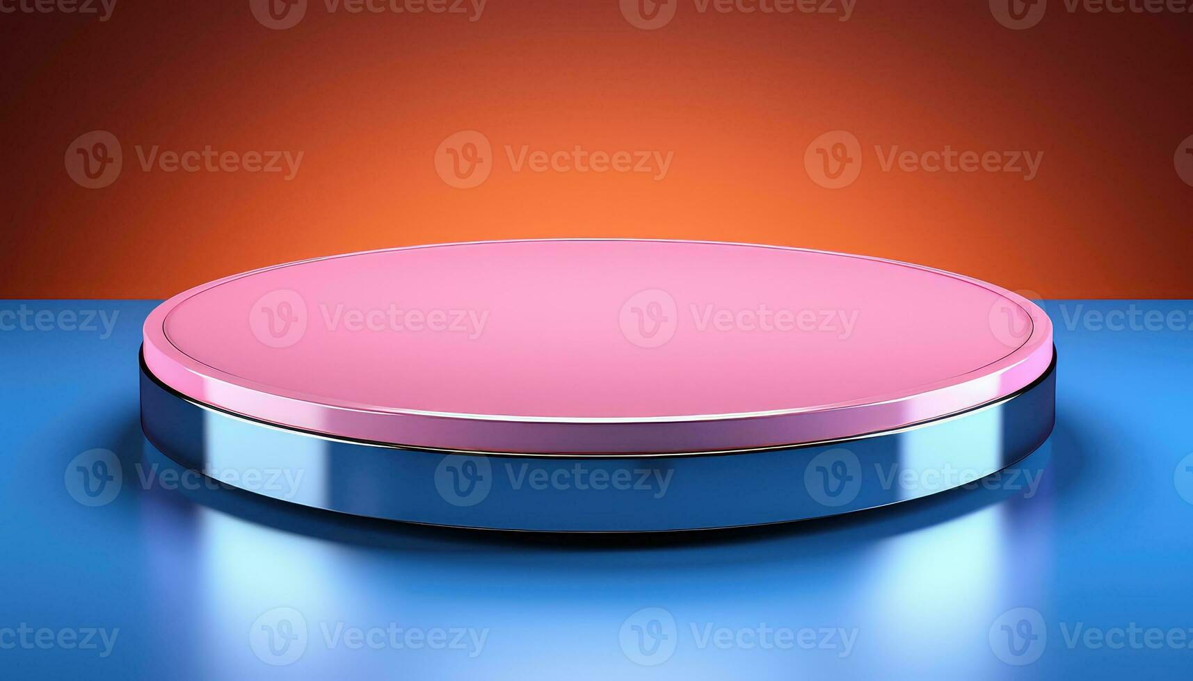 Realistic 3D Podium in Jelly Textured World AI generated photo