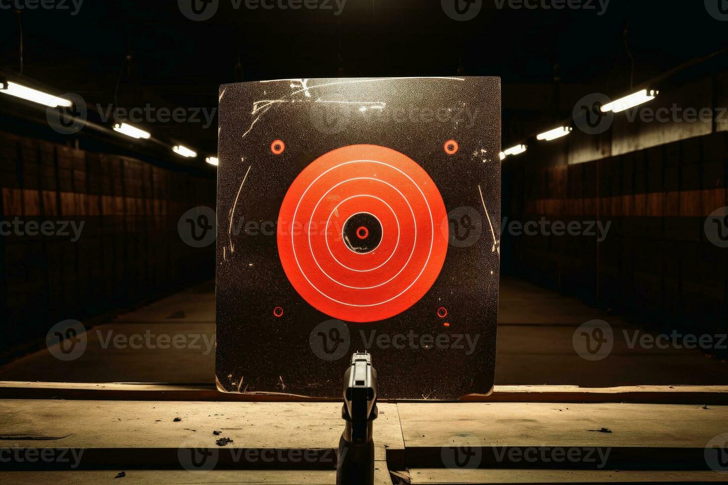 A shooting target with rings.AI Generative photo