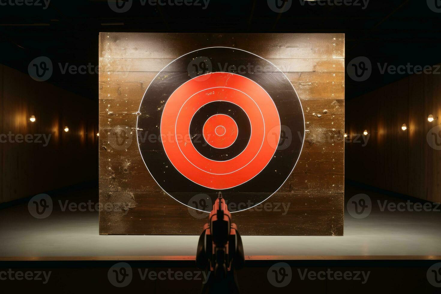 A shooting target with rings.AI Generative photo