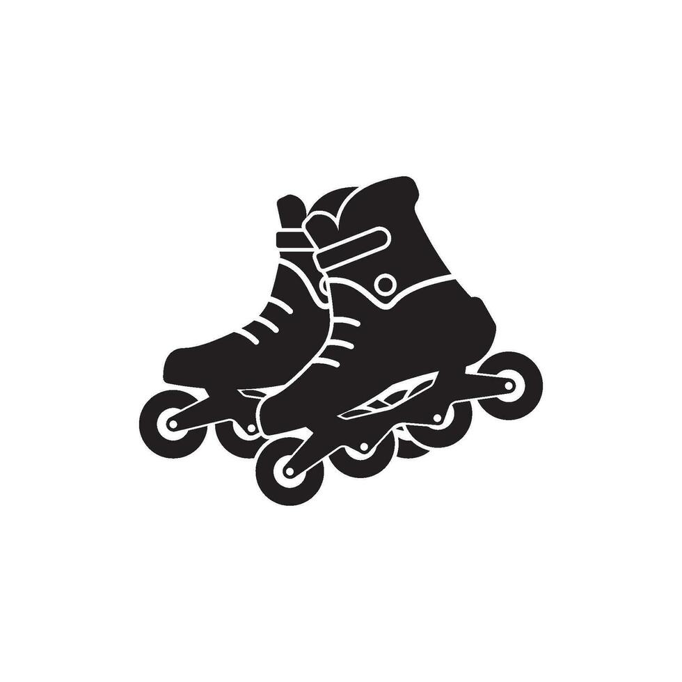 rodillo patines logo icono vector modelo ilustración diseño.