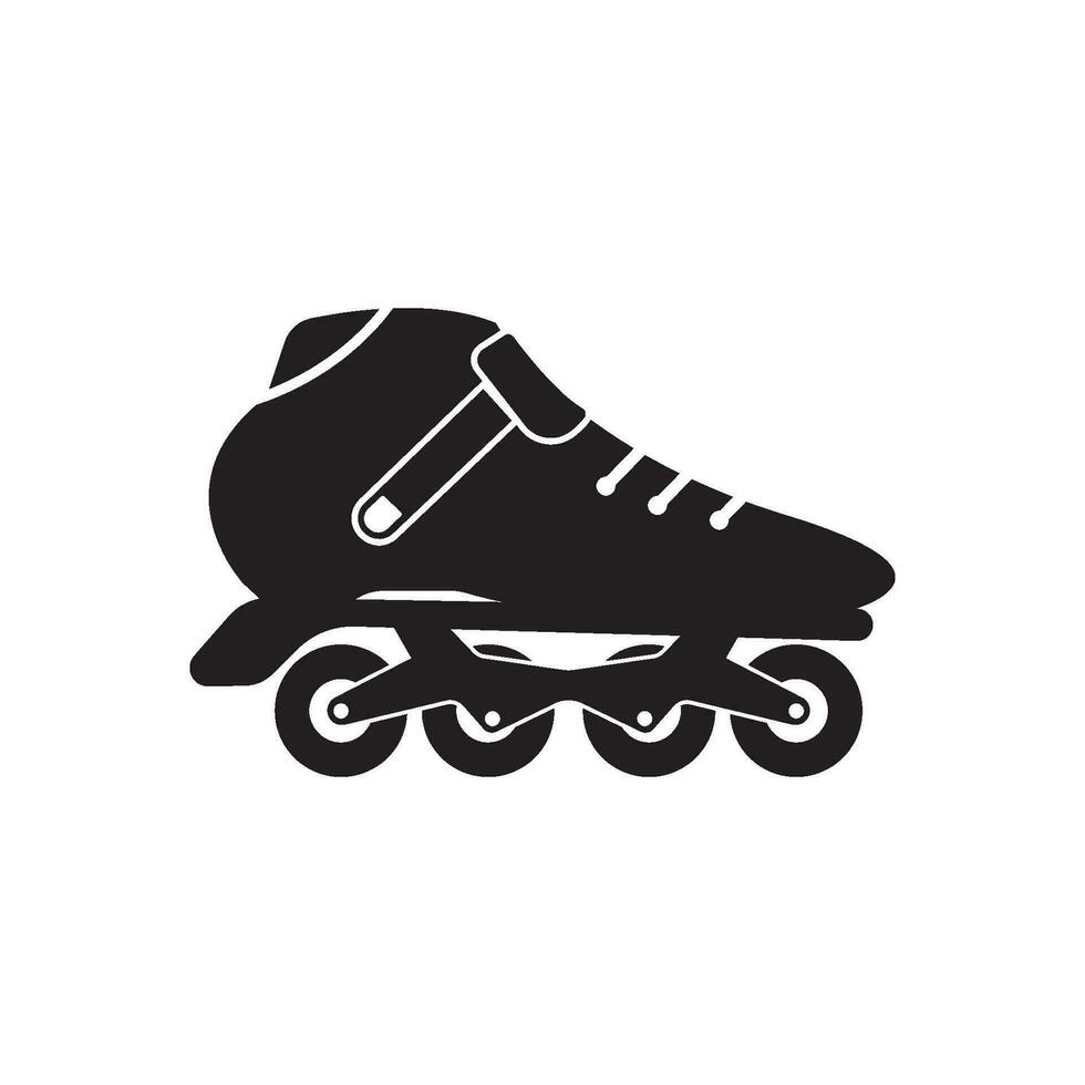 rodillo patines logo icono vector modelo ilustración diseño.
