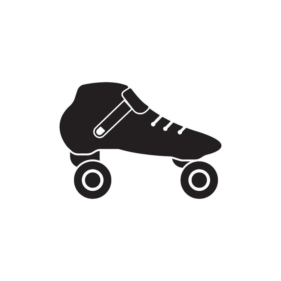 Roller skates logo icon vector template illustration design.