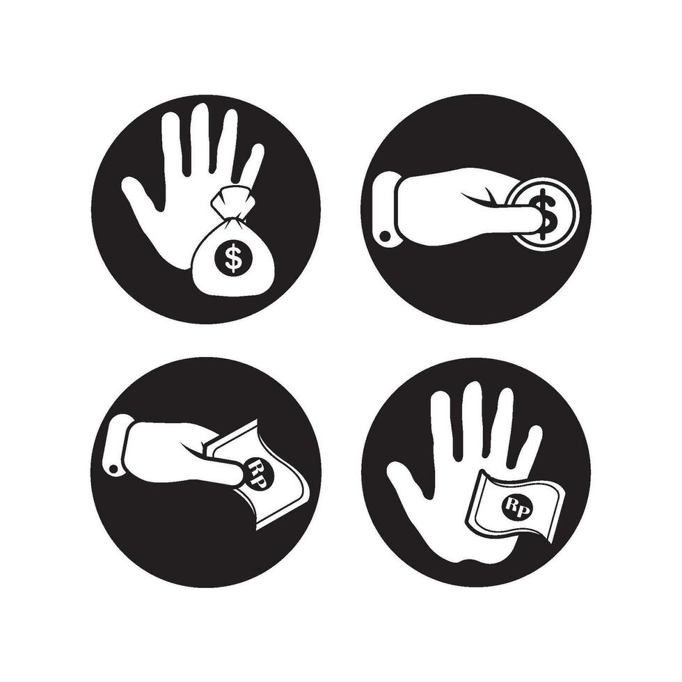 Bribery logo icon symbol vector template illustration design.