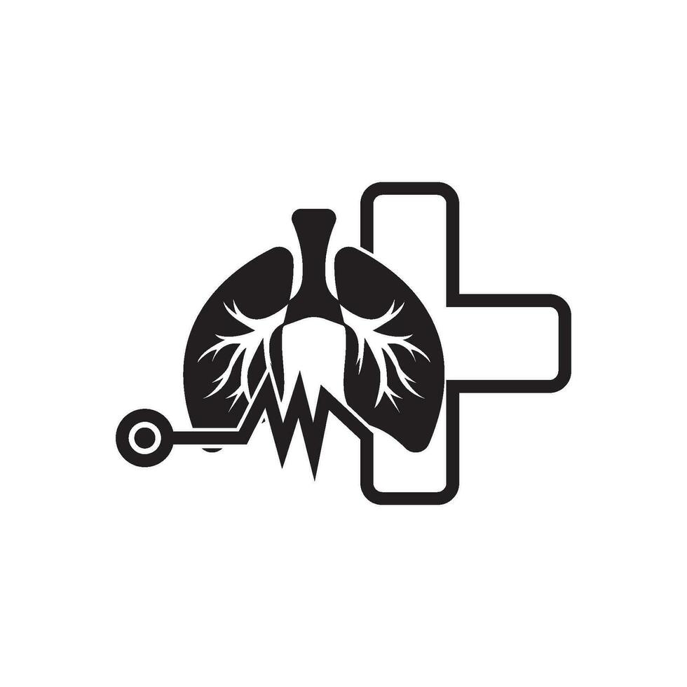 Lungs logo icon symbol vector template illustration design.