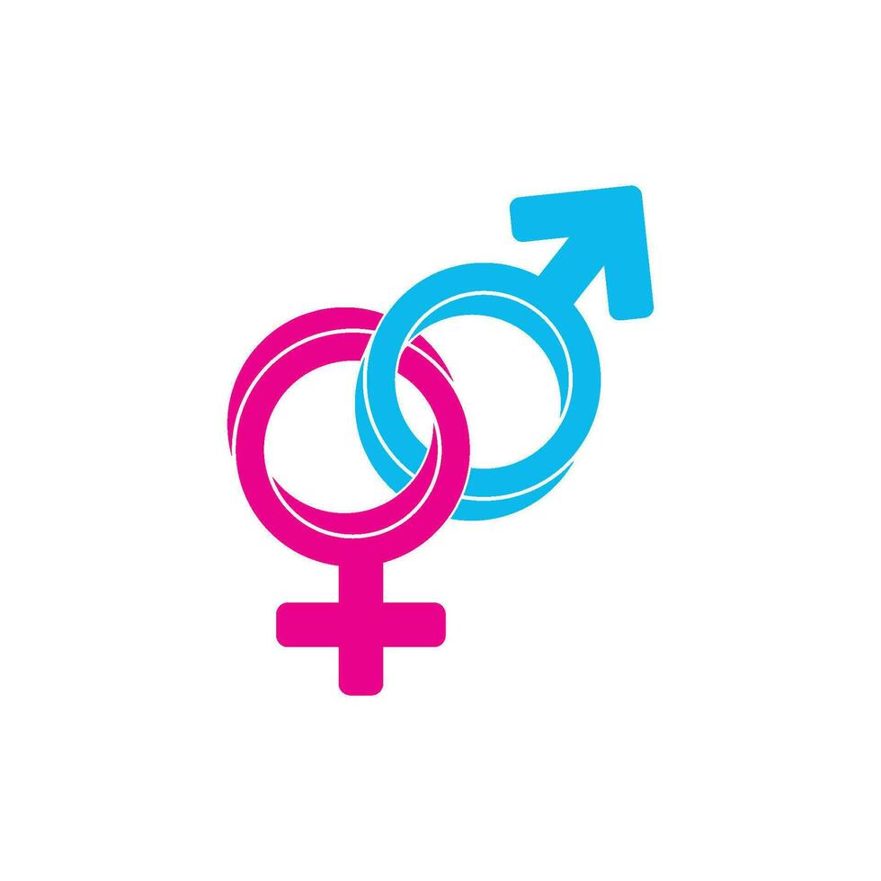 Gender logo icon symbol vector design template illustration.