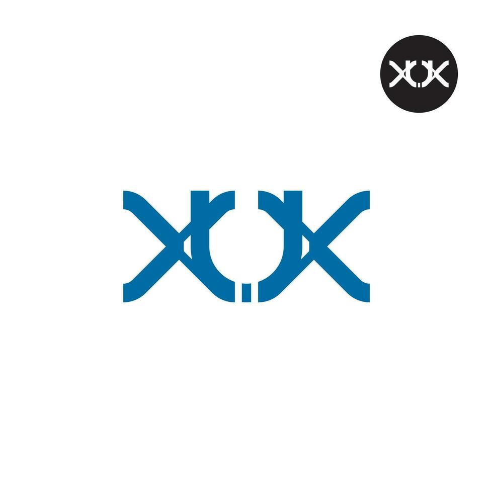 letra xux monograma logo diseño vector