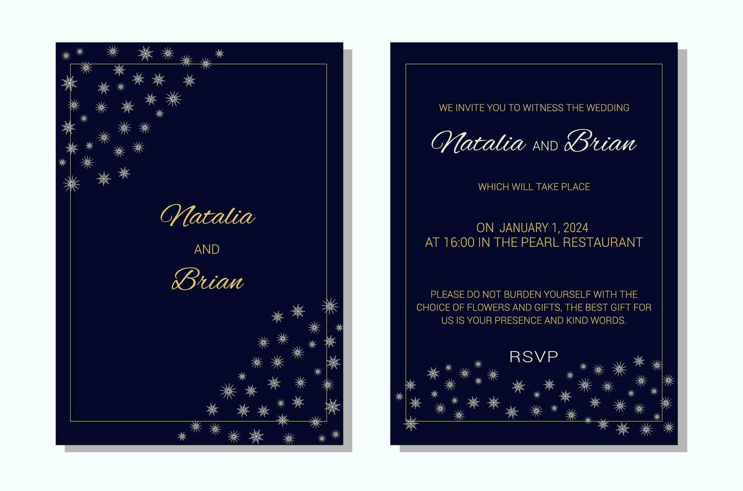 Wedding Invitation layout vector