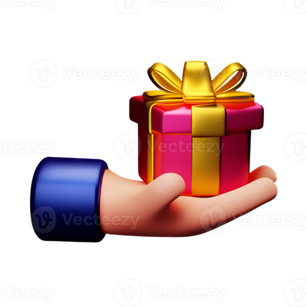 Giftbox Hands Holding AI Generative png