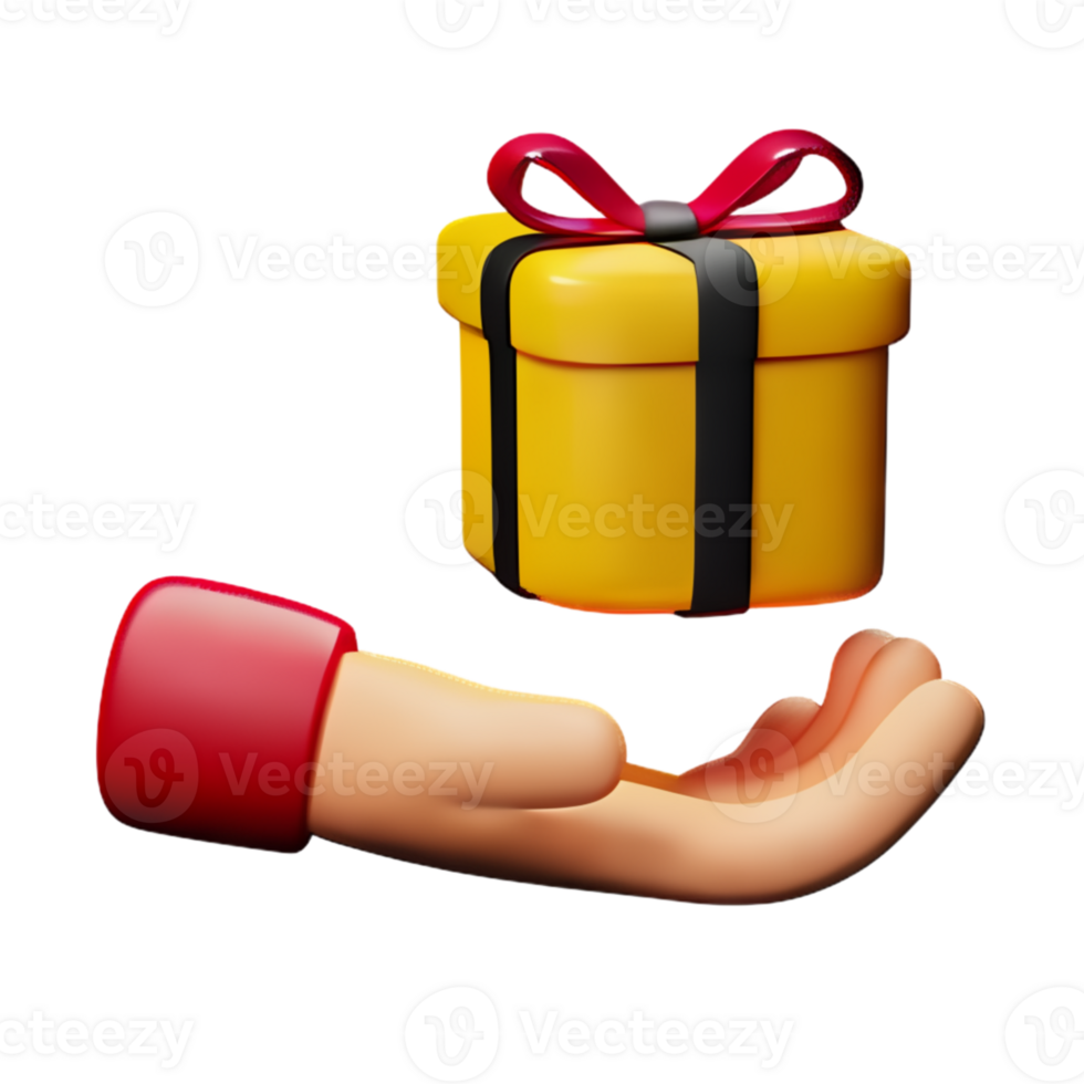 Giftbox Hands Holding AI Generative png