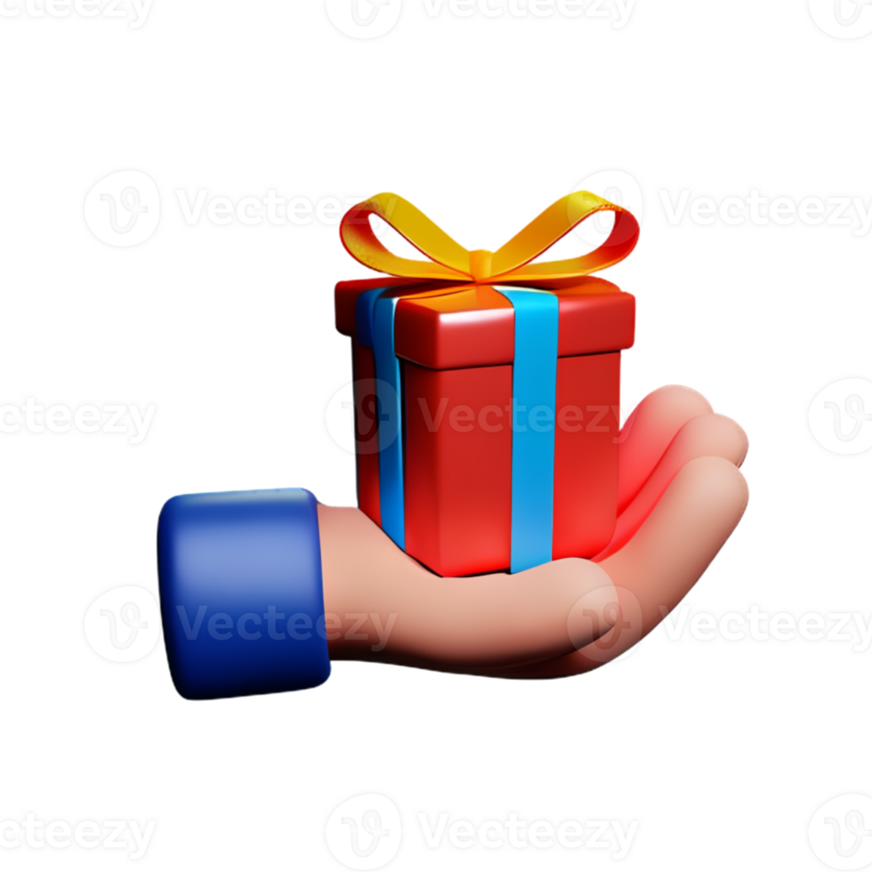 Giftbox Hands Holding AI Generative png