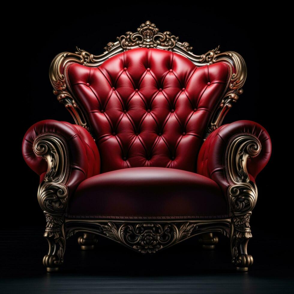 a red chair isolated photo