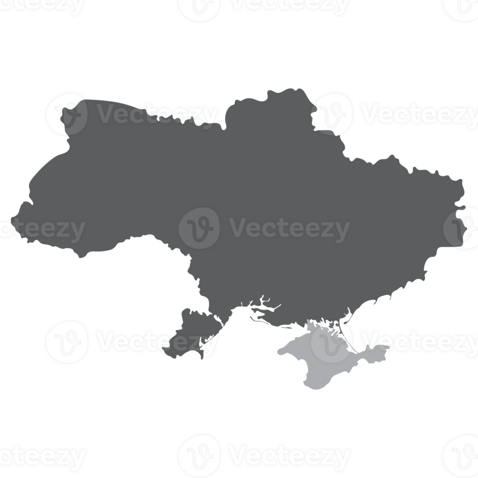 Ukraine map. Map of Ukraine in high details on grey color png