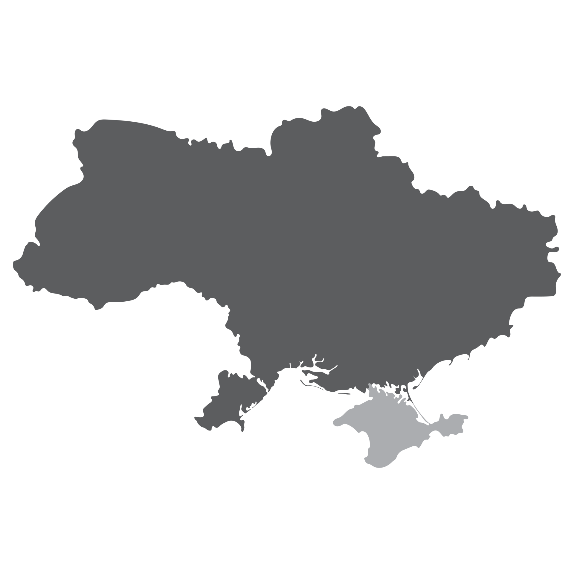 Ukraine map. Map of Ukraine in high details on grey color 33269095 PNG
