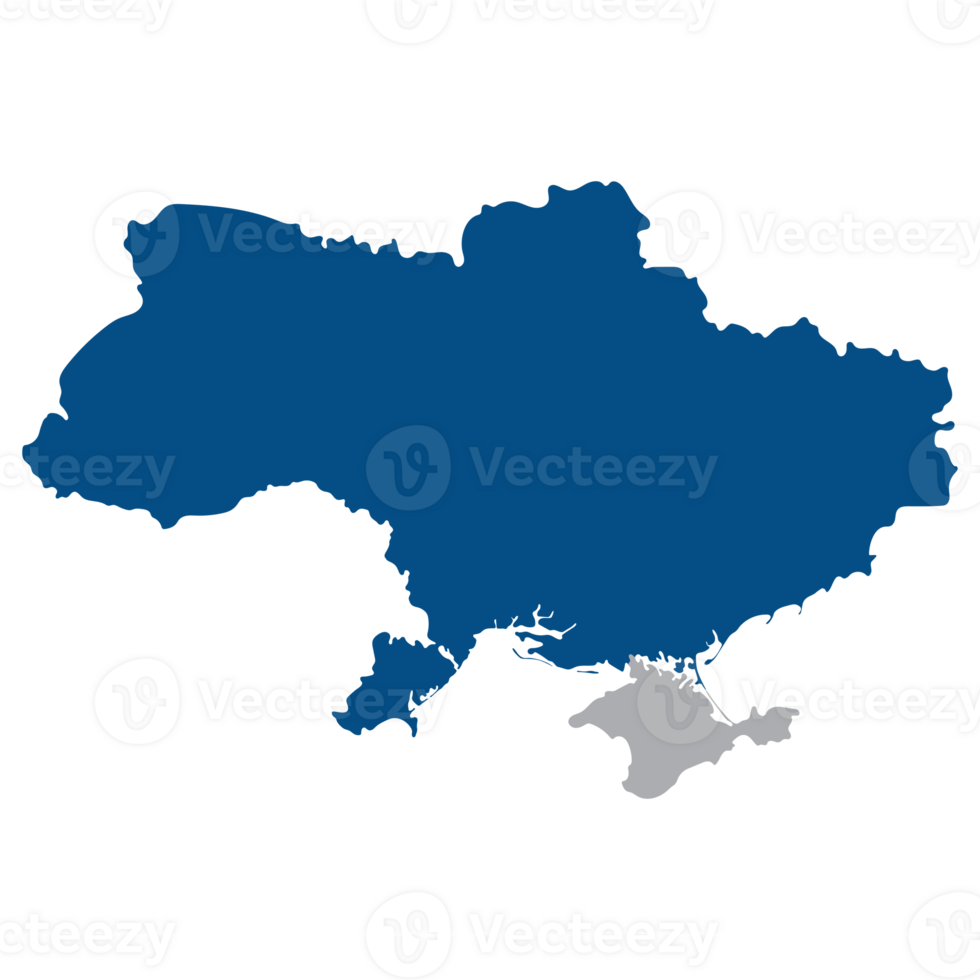 Ukraine map. Map of Ukraine in high details on blue color png