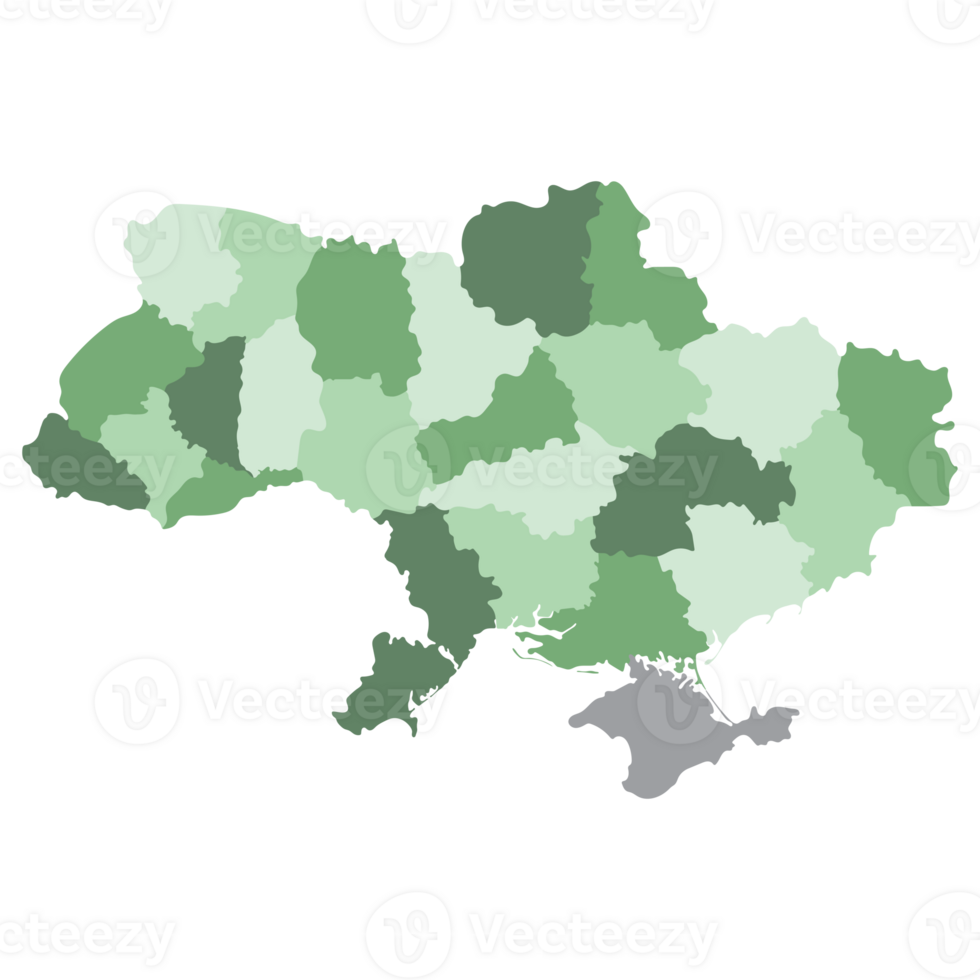 Ukraine map. Map of Ukraine in administrative regions 33269103 PNG