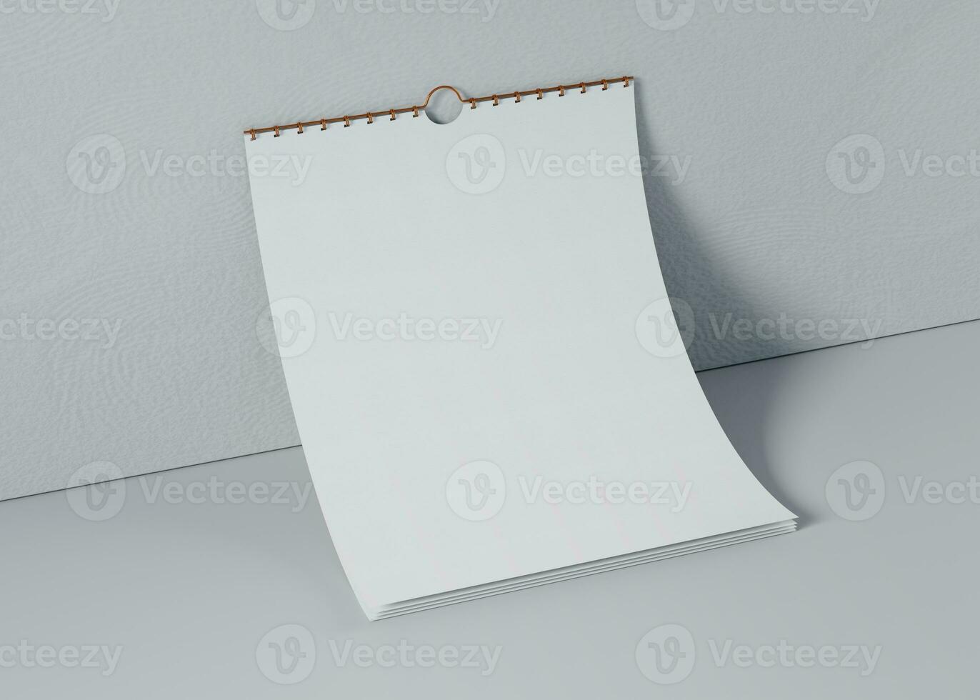 potrait desk calendar with blank of paper suitable for calendar design presentation photo