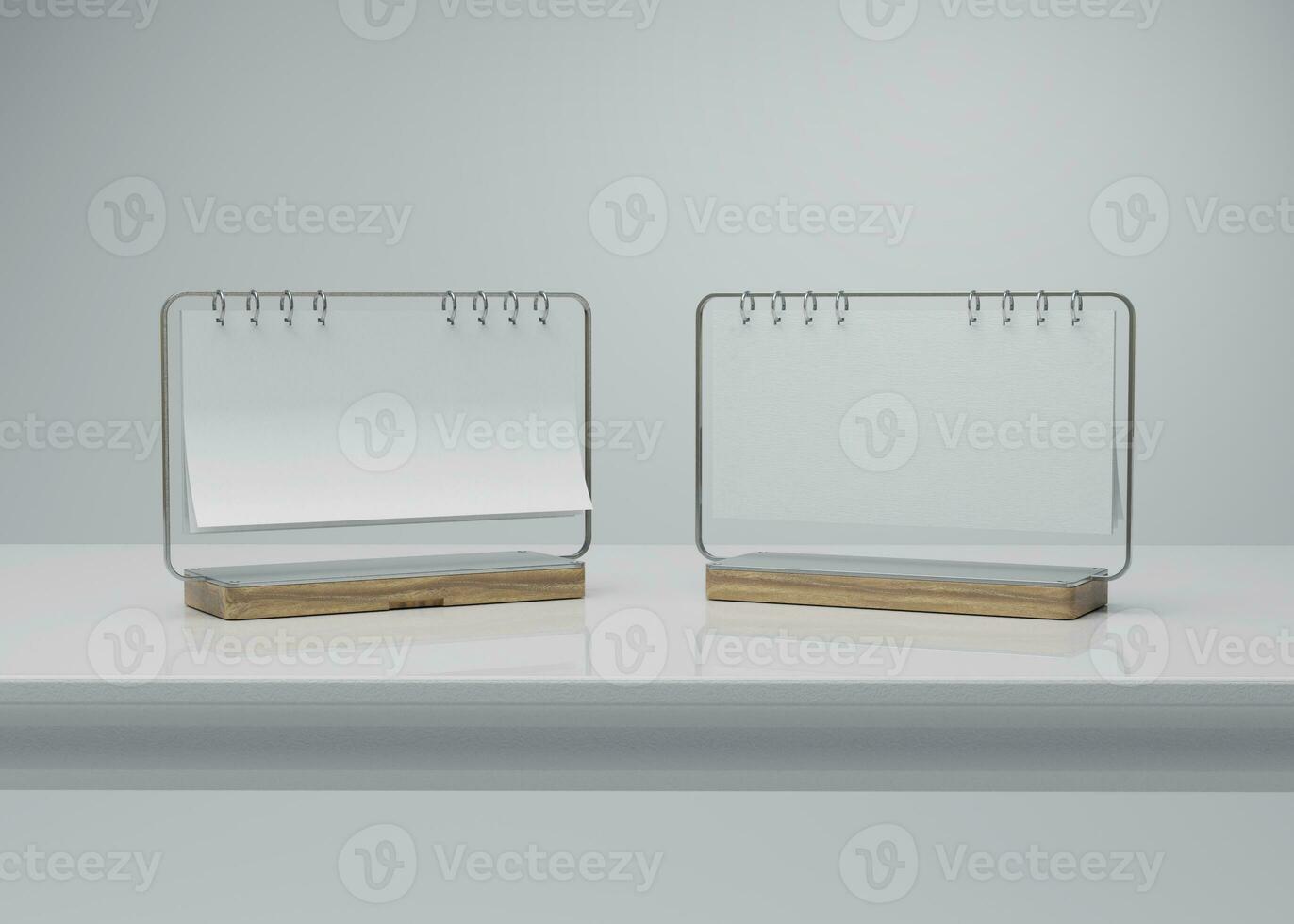 desk calendar with white paper suitable for calendar design presentation photo
