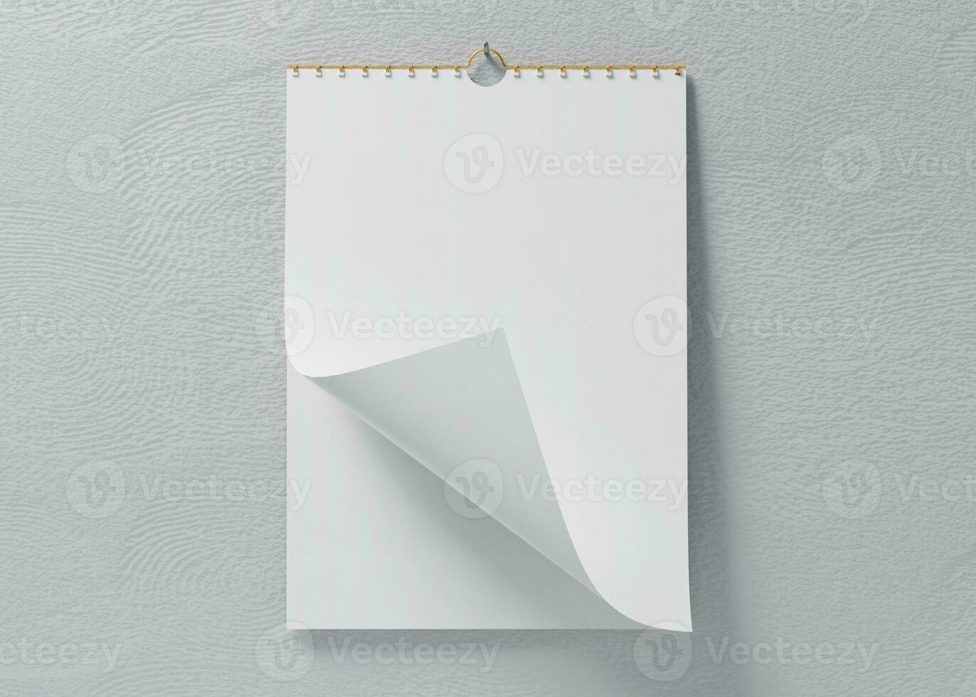 potrait desk calendar with blank of paper suitable for calendar design presentation photo