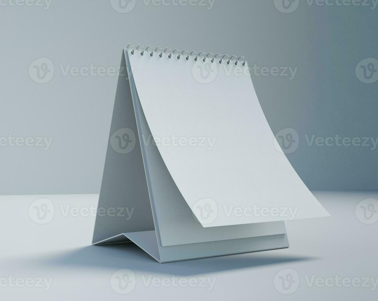 desk calendar with white paper suitable for calendar design presentation photo